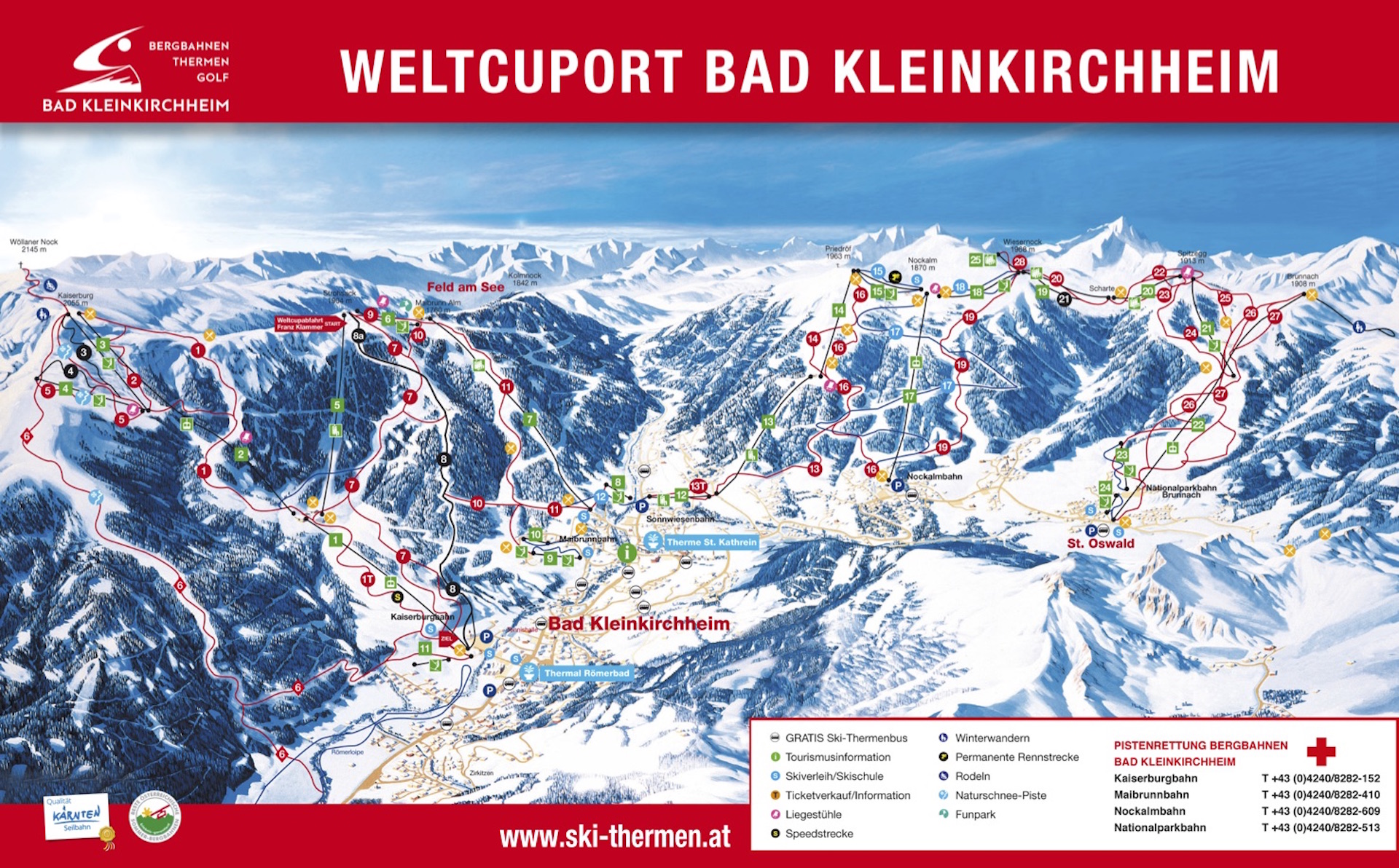 Pistenplan Bad Kleinkirchheim / St. Oswald