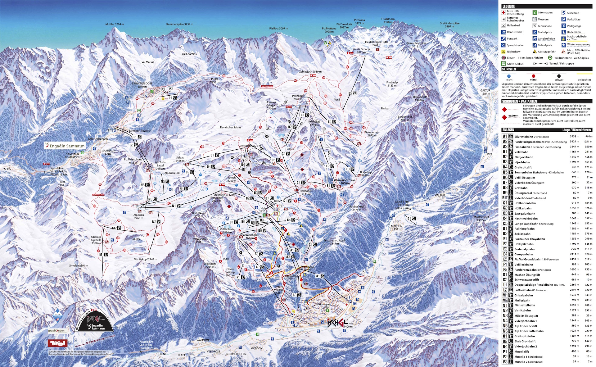 Pistenplan Ischgl