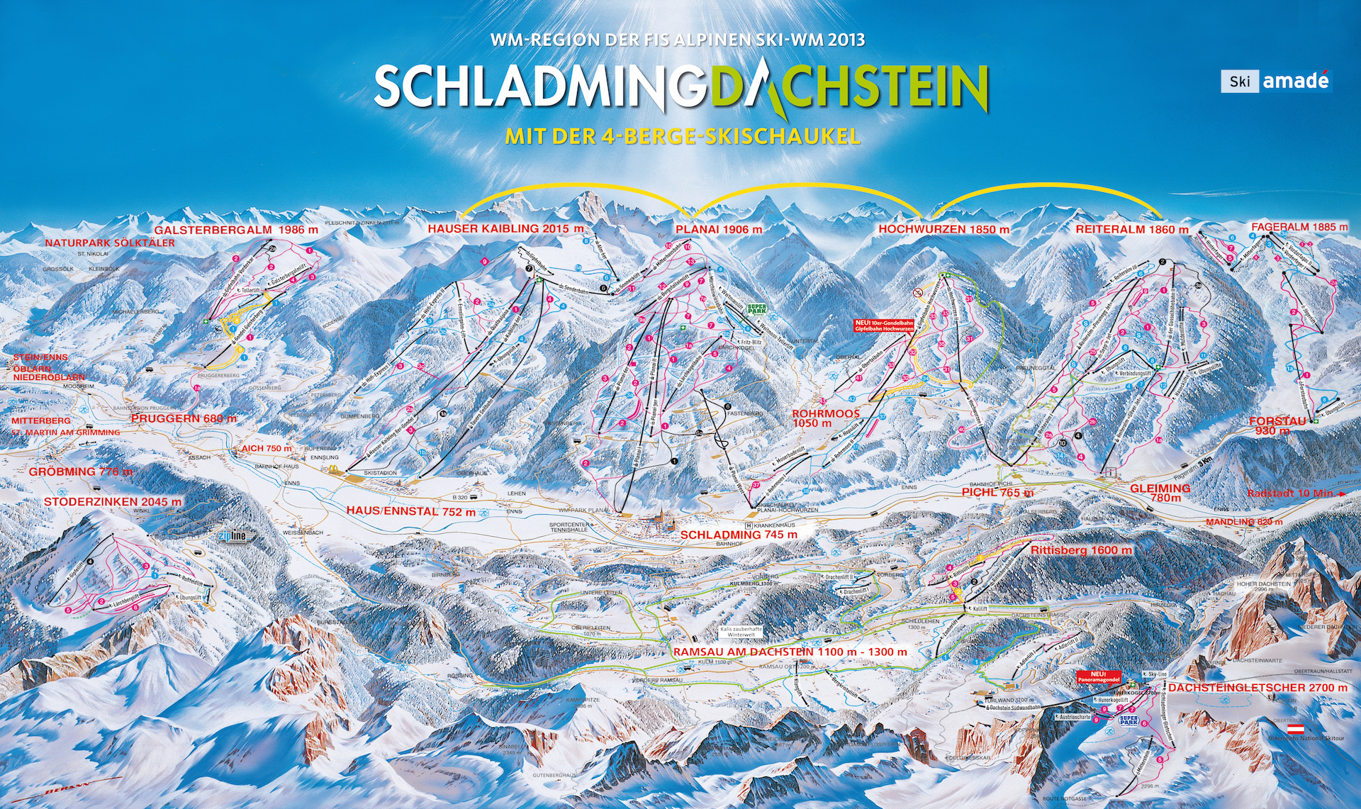 Pistenplan Schladming-Dachstein