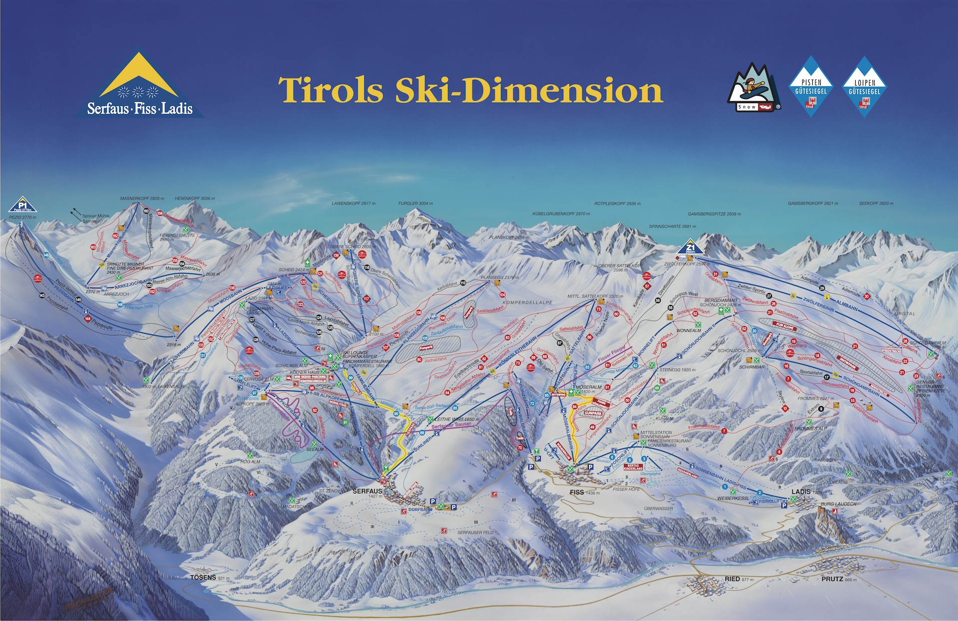 Pistenplan Serfaus-Fiss-Ladis