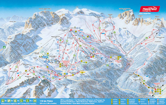 Vorschaubild Pistenplan Nassfeld-Pressegger See