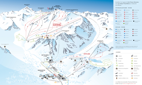 Vorschaubild Pistenplan Pitztaler Gletscher