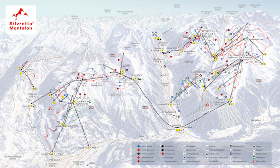 Vorschaubild Pistenplan Silvretta Montafon