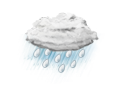 starker Sprühregen