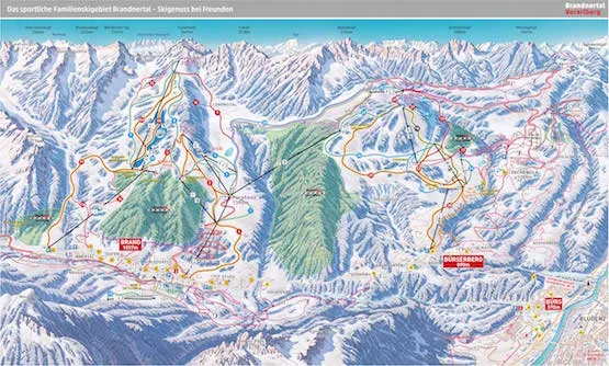 Pistenplan – Brandnertal – Brand/Bürserberg