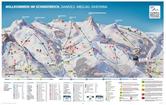 Pistenplan – Damüls–Mellau – Faschina (Schneereich)