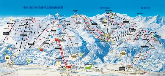 Pistenplan – Hochzillertal–Hochfügen (Ski-Optimal)