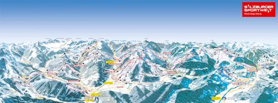 Pistenplan – Snow Space Salzburg – Flachau–Wagrain–St. Johann-Alpendorf