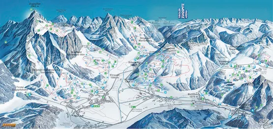 Карта трасс – Тирольская Цугшпиц-Арена