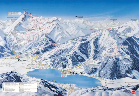 Карта трасс – Целль-ам-Зее — Капрун (Шмиттенхёэ и Китцштайнхорн)